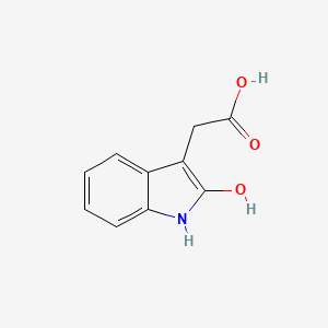 molecular formula C10H9NO3 B1255607 2-(2-hydroxy-1H-indol-3-yl)acetic acid 