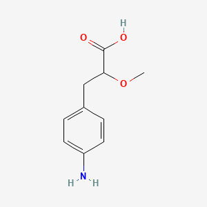 molecular formula C10H13NO3 B1255619 3-(4-aminophenyl)-2-methoxypropanoic acid 