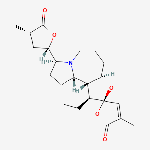 molecular formula C22H31NO5 B1255639 Stemoninine 