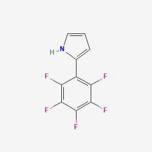 molecular formula C10H4F5N B12556400 1H-Pyrrole, 2-(pentafluorophenyl)- CAS No. 147439-17-6