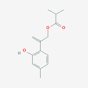 molecular formula C14H18O3 B1255642 9-Isobutyryloxy-8,10-dehydrothymol 