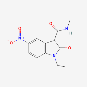 molecular formula C12H13N3O4 B12556428 1-Ethyl-N-methyl-5-nitro-2-oxo-2,3-dihydro-1H-indole-3-carboxamide CAS No. 142272-14-8