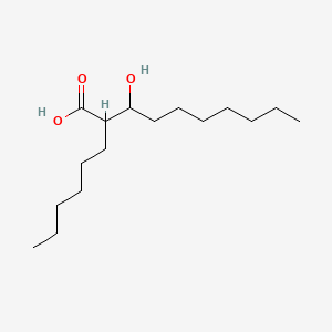 molecular formula C16H32O3 B1255644 2-Hexyl-3-hydroxydecanoic acid CAS No. 124347-07-5