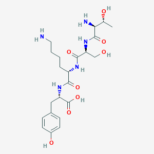 molecular formula C22H35N5O8 B12556446 L-Threonyl-L-seryl-L-lysyl-L-tyrosine CAS No. 164984-84-3