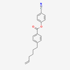 molecular formula C20H19NO2 B12556455 4-Cyanophenyl 4-(hex-5-EN-1-YL)benzoate CAS No. 189027-29-0