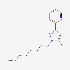 molecular formula C17H25N3 B12556471 2-(5-Methyl-1-octyl-1H-pyrazol-3-yl)pyridine CAS No. 192711-30-1
