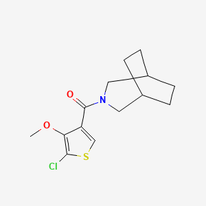 molecular formula C14H18ClNO2S B12556489 3-Azabicyclo[3.2.2]nonane, 3-[(5-chloro-4-methoxy-3-thienyl)carbonyl]- CAS No. 192518-26-6