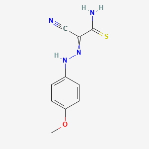molecular formula C10H10N4OS B12556497 Ethanethioamide, 2-cyano-2-[(4-methoxyphenyl)hydrazono]- CAS No. 144870-66-6