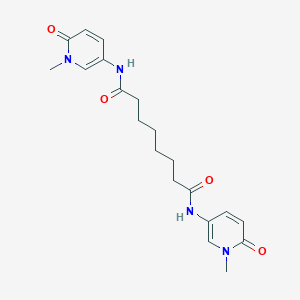 molecular formula C20H26N4O4 B125565 N,N'-Bis(5-(1-methyl-2-pyridonyl))-1,6-hexamethylenedicarboxamide CAS No. 148805-97-4
