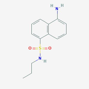 molecular formula C13H16N2O2S B12556501 1-Naphthalenesulfonamide, 5-amino-N-propyl- CAS No. 147752-35-0