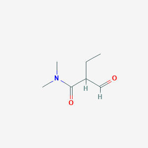 molecular formula C7H13NO2 B12556536 Butanamide, 2-formyl-N,N-dimethyl- CAS No. 143919-71-5