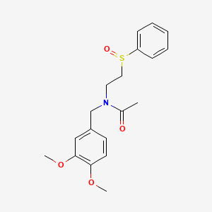 molecular formula C19H23NO4S B12556561 N-[2-(Benzenesulfinyl)ethyl]-N-[(3,4-dimethoxyphenyl)methyl]acetamide CAS No. 148679-46-3