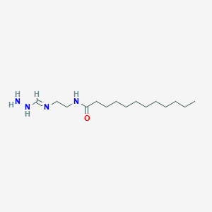 molecular formula C15H32N4O B12556564 N-{2-[(E)-(Hydrazinylmethylidene)amino]ethyl}dodecanamide CAS No. 143555-54-8