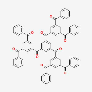 molecular formula C69H42O9 B12556580 [Benzene-1,3,5-triyltris(carbonylbenzene-5,1,3-triyl)]hexakis(phenylmethanone) CAS No. 176635-99-7