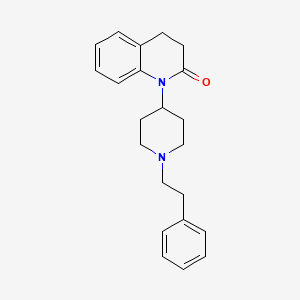 molecular formula C22H26N2O B12556589 1-[1-(2-Phenylethyl)piperidin-4-yl]-3,4-dihydroquinolin-2(1H)-one CAS No. 144486-16-8