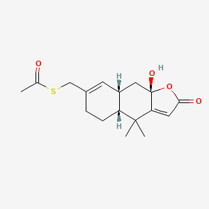 molecular formula C17H22O4S B1255662 15-Acetylthioxyfurodysinin lactone CAS No. 122771-73-7