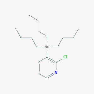 molecular formula C17H30ClNSn B12556620 Pyridine, 2-chloro-3-(tributylstannyl)- CAS No. 190060-73-2