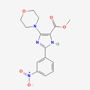 molecular formula C15H16N4O5 B12556625 Methyl 4-(4-morpholinyl)-2-(3-nitrophenyl)-1H-imidazole-5-carboxylate CAS No. 189453-57-4