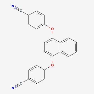 molecular formula C24H14N2O2 B12556634 Benzonitrile, 4,4'-[1,4-naphthalenediylbis(oxy)]bis- CAS No. 194232-66-1