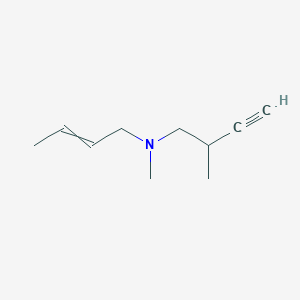 molecular formula C10H17N B12556642 N-Methyl-N-(2-methylbut-3-yn-1-yl)but-2-en-1-amine CAS No. 176661-04-4
