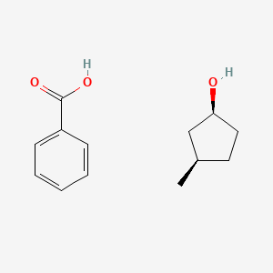 molecular formula C13H18O3 B12556656 Benzoic acid--(1S,3R)-3-methylcyclopentan-1-ol (1/1) CAS No. 185421-85-6