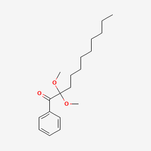 molecular formula C19H30O3 B12556658 2,2-Dimethoxy-1-phenylundecan-1-one CAS No. 143313-54-6