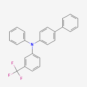 molecular formula C25H18F3N B12556666 N-Phenyl-N-[3-(trifluoromethyl)phenyl][1,1'-biphenyl]-4-amine CAS No. 144579-81-7