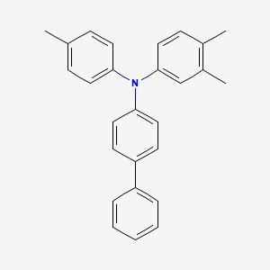 molecular formula C27H25N B12556678 N-(3,4-Dimethylphenyl)-N-(4-methylphenyl)[1,1'-biphenyl]-4-amine CAS No. 161114-52-9