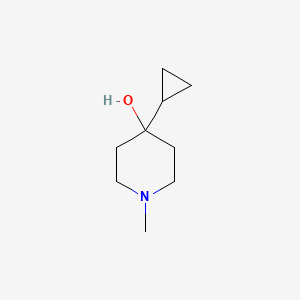 molecular formula C9H17NO B12556704 4-Piperidinol, 4-cyclopropyl-1-methyl- CAS No. 142798-32-1