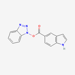 molecular formula C15H10N4O2 B1255673 benzotriazol-1-yl 1H-indole-5-carboxylate 