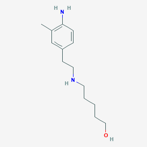 molecular formula C14H24N2O B12556756 5-{[2-(4-Amino-3-methylphenyl)ethyl]amino}pentan-1-OL CAS No. 142644-91-5