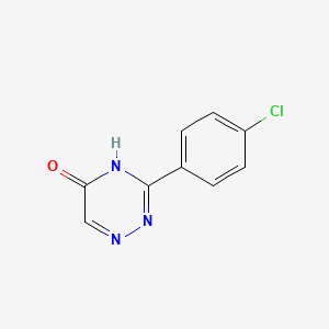 molecular formula C9H6ClN3O B12556758 3-(4-Chlorophenyl)-1,2,4-triazin-5(2H)-one CAS No. 191014-23-0