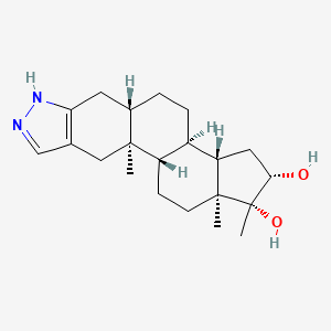 molecular formula C21H32N2O2 B1255677 16beta-Hydroxystanozolol CAS No. 125590-76-3