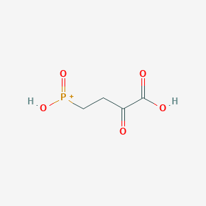 molecular formula C4H6O5P+ B1255681 Deamino-alpha-keto-demethylphosphinothricin CAS No. 90183-59-8