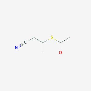 molecular formula C6H9NOS B12556812 S-(1-Cyanopropan-2-yl) ethanethioate CAS No. 189279-02-5
