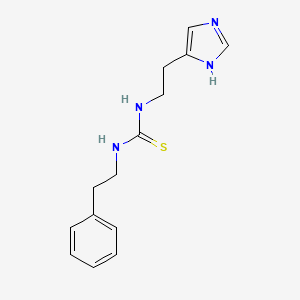 molecular formula C14H18N4S B12556830 1-[2-(1H-Imidazol-4-yl)ethyl]-3-phenethylthiourea CAS No. 163565-07-9
