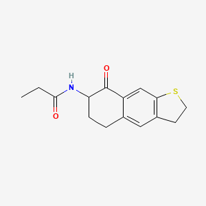 molecular formula C15H17NO2S B12556842 N-(8-Oxo-2,3,5,6,7,8-hexahydronaphtho[2,3-b]thiophen-7-yl)propanamide CAS No. 189756-18-1