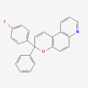 molecular formula C24H16FNO B12556847 3-(4-Fluorophenyl)-3-phenyl-3H-pyrano[3,2-f]quinoline CAS No. 194424-67-4