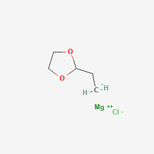 molecular formula C5H9ClMgO2 B12556852 Magnesium, chloro[2-(1,3-dioxolan-2-yl)ethyl]- CAS No. 148318-99-4