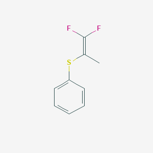 molecular formula C9H8F2S B12556901 Benzene, [(2,2-difluoro-1-methylethenyl)thio]- CAS No. 145646-63-5