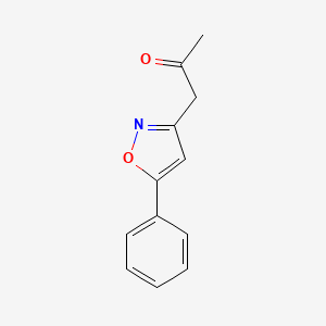 molecular formula C12H11NO2 B12556922 1-(5-Phenyl-1,2-oxazol-3-yl)propan-2-one CAS No. 142231-26-3