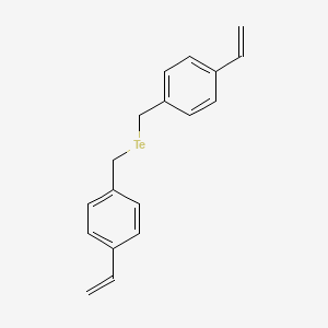 molecular formula C18H18Te B12556979 1-Ethenyl-4-[(4-ethenylphenyl)methyltellanylmethyl]benzene CAS No. 142205-33-2