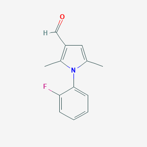 molecular formula C13H12FNO B125570 1-(2-fluorophenyl)-2,5-dimethyl-1H-pyrrole-3-carbaldehyde CAS No. 153881-54-0