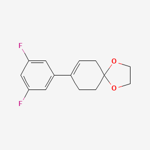 molecular formula C14H14F2O2 B12557018 8-(3,5-Difluorophenyl)-1,4-dioxaspiro[4.5]dec-7-ene CAS No. 155366-02-2