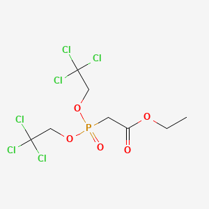 molecular formula C8H11Cl6O5P B12557043 Acetic acid, [bis(2,2,2-trichloroethoxy)phosphinyl]-, ethyl ester CAS No. 187099-13-4