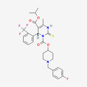 3-O-[1-[(4-fluorophenyl)methyl]piperidin-4-yl] 5-O-propan-2-yl (4R)-6-methyl-2-sulfanylidene-4-[2-(trifluoromethyl)phenyl]-1,4-dihydropyrimidine-3,5-dicarboxylate