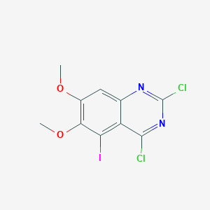 molecular formula C10H7Cl2IN2O2 B12557082 Quinazoline, 2,4-dichloro-5-iodo-6,7-dimethoxy- CAS No. 192869-37-7