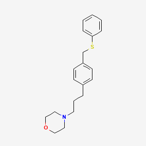 molecular formula C20H25NOS B12557111 1-[3-Morpholinopropyl]-4-[phenylthiomethyl]benzene CAS No. 144458-91-3