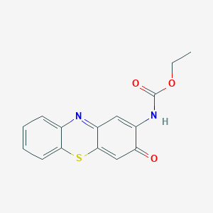 molecular formula C15H12N2O3S B12557125 Ethyl (3-oxo-3H-phenothiazin-2-yl)carbamate CAS No. 142977-80-8