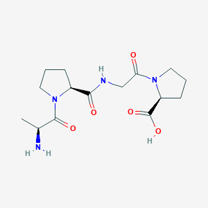 molecular formula C15H24N4O5 B12557140 L-Alanyl-L-prolylglycyl-L-proline CAS No. 160489-02-1